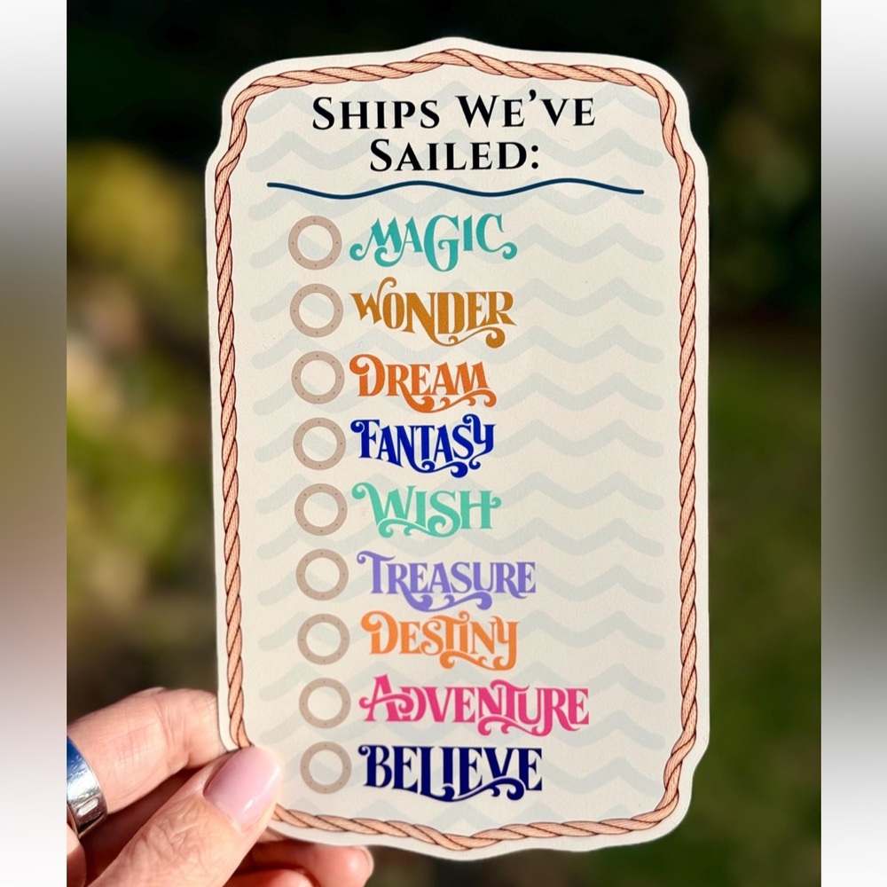 Cruise Ship Tracker Magnet – Ships We’ve Sailed  Door Decoration Checklist